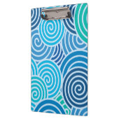 Porte-bloc Motif spirale bleu moderne (Gauche)