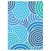 Porte-bloc Motif spirale bleu moderne (Dos)