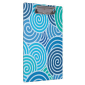 Porte-bloc Motif spirale bleu moderne (Swatch)