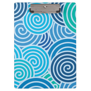 Porte-bloc Motif spirale bleu moderne