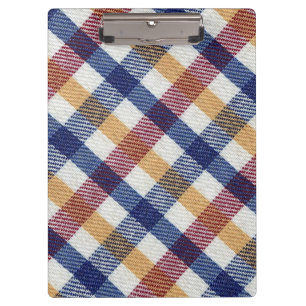 Porte-bloc Motif Tartan multicolore