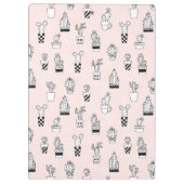 Porte-bloc Motif tiré par la main mignon de cactus (Dos)