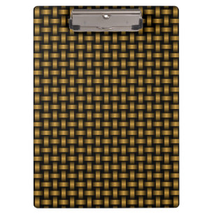 Porte-bloc Motif Tissé Orange Noir