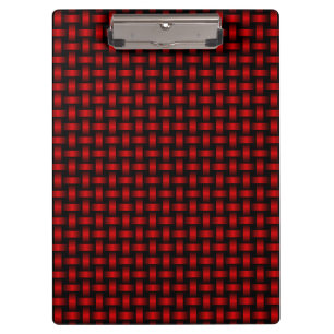 Porte-bloc Motif Tissé Rouge Noir