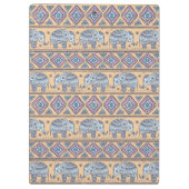 Porte-bloc Motif tribal d'éléphant ethnique bleu (Dos)