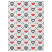 Porte-bloc Motif tricoté avec des crânes (Dos)