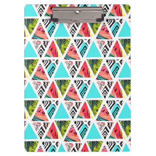 Porte-bloc Motif tropical abstrait coloré (Devant)