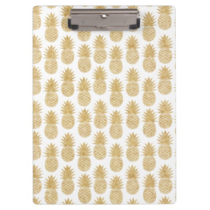 Porte-bloc Motif tropical élégant d'ananas d'or blanc