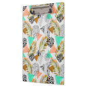 Porte-bloc Motif tropical géométrique abstrait de feuille (Gauche)
