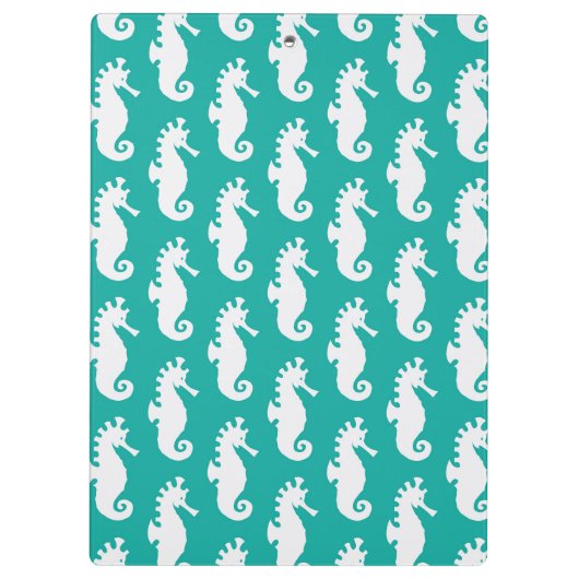 Porte-bloc Motif turquoise 1 d'hippocampe (Dos)