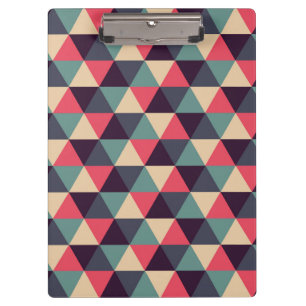 Porte-bloc Motif turquoise et rose de triangle