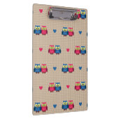 Porte-bloc Motif vérifié avec des hiboux d'amour (Swatch)