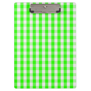 Porte-bloc Motif vert au néon de guingan par Shirley Taylor