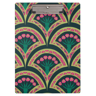 Porte-bloc motif vert en forme de coque