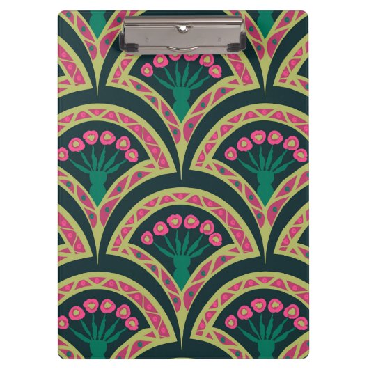 Porte-bloc motif vert en forme de coquillage (Devant)