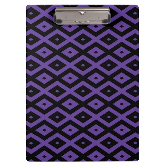 Porte-bloc Motif violet et diamant noir (Devant)