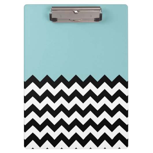 Porte-bloc Motif Zigzag noir et blanc, Chevron, Bleu (Devant)