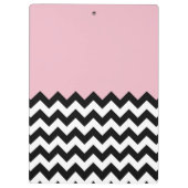 Porte-bloc Motif Zigzag noir et blanc, Chevron, rose (Dos)