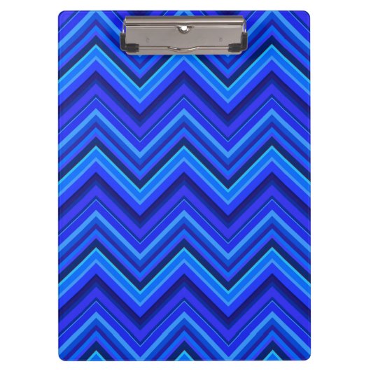 Porte-bloc Motif zigzag rayures bleues (Devant)