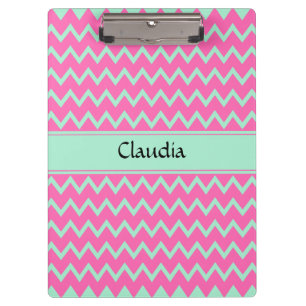 Porte-bloc Motif Zigzag rose et vert