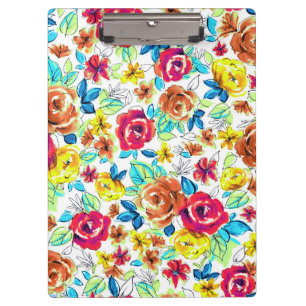 Porte-bloc Motifs de roses vintage colorés mignons