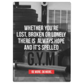 Porte-bloc Motivation de la salle de sport (Dos)