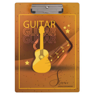 Porte-bloc Mots de guitare acoustique et musique Amber ID570