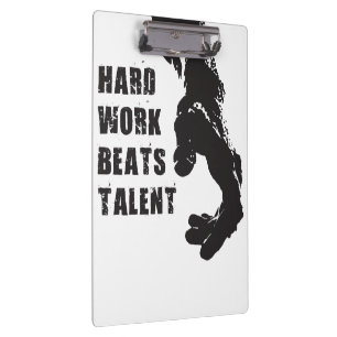 Porte-bloc Mots de motivation - le dur labeur bat le talent