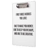 Porte-bloc Mots Motivationnels - Trouvez Trois Hobbies Vous A (Gauche)