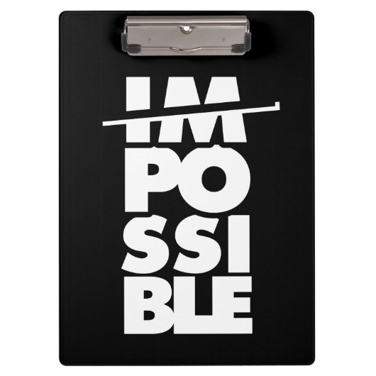 Porte-bloc Mots possibles Impossible, motivation (Devant)