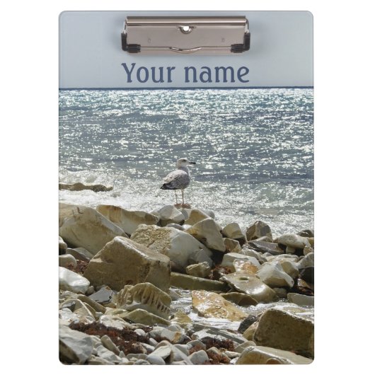 Porte-bloc mouette et ressac (Devant)