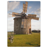 Porte-bloc Moulin à vent en champ vert et nuages blancs et ci (Dos)