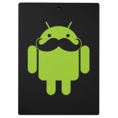 Porte-bloc Moustache Robot Android sur Noir (Dos)