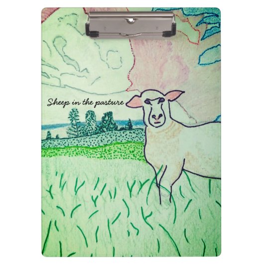 Porte-bloc Moutons dans le pâturage (Devant)