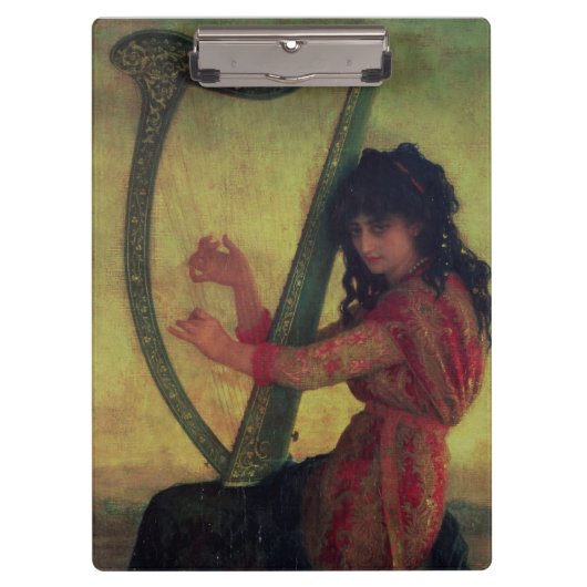 Porte-bloc Muse jouant l'harpe (Devant)