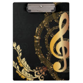 Porte-bloc Music Note Design or de luxe (Devant)