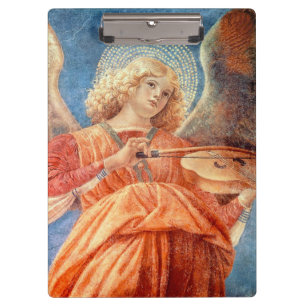 Porte-bloc Musical angel playing the violin fresco