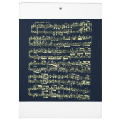 Porte-bloc Musique de feuille jaune lumineuse de Beethoven (Dos)