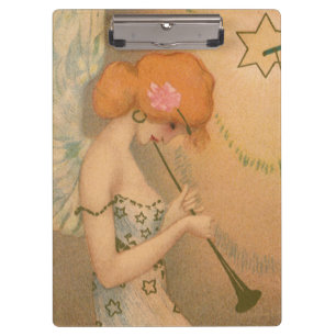 Porte-bloc Musique vintage ange musiciens flûte harpe victori