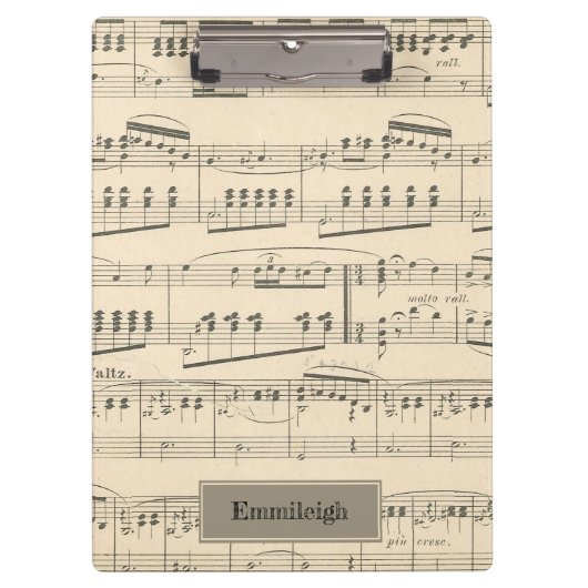 Porte-bloc Musique Vintage personnalisée (Devant)