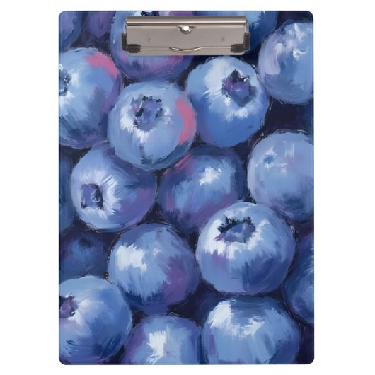 Porte-bloc Myrtilles | Aquarelle de fruits peints (Devant)