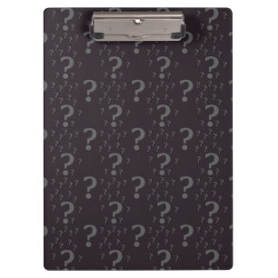 Porte-bloc Mystère question marque énigme puzzle gris