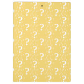 Porte-bloc Mystère question marque énigme puzzle jaune (Dos)