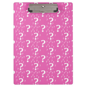 Porte-bloc Mystère question marque énigme puzzle rose