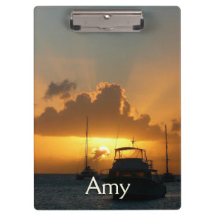 Porte-bloc Navires et Sunset Tropical Seascape