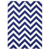 Porte-bloc Navy Blue and White Large Chevron Zig Zag (Dos)