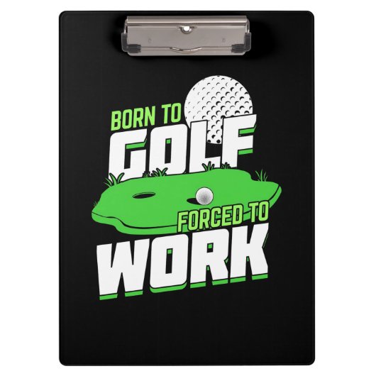 Porte-bloc Né Au Golf Forcé À Travailler (Devant)