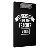 Porte-bloc ne m'oblige pas à utiliser ma voix d'enseignant (Swatch)