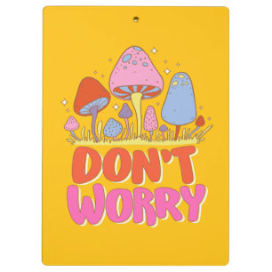 Porte-bloc Ne vous inquiétez pas - Champignon coloré Kawaii