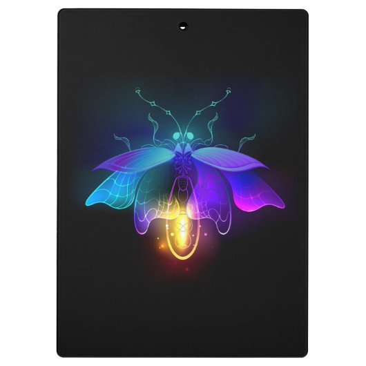 Porte-bloc Neon Firefly sur noir (Dos)